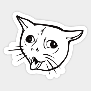 Coughing Cat Meme Sticker